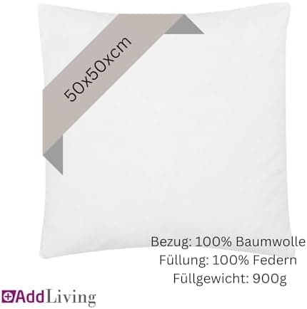 Kinder-Federkissen-Füllung 50x50cm für Baby und Kleinkinder auf dem Schlafsofa