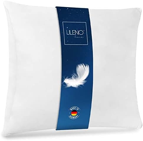 LILENO HOME Federkissen 40x40 cm - perfekt für Allergiker und Kinder - Federkernkissen mit 300 g Federkern-Profil für tr