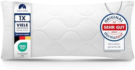 Gentle North Kopfkissen (40x40 cm) - 2er Set - Weiß für Bett und Deko - Ökotex - Waschbar - Reißverschluss für Füllung