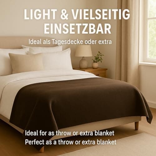 Betz Fleecedecke – weiche Wohndecke & Kuscheldecke – fürs Sofa & Bett – flauschig, leicht, wärmend & pflegeleicht – lila