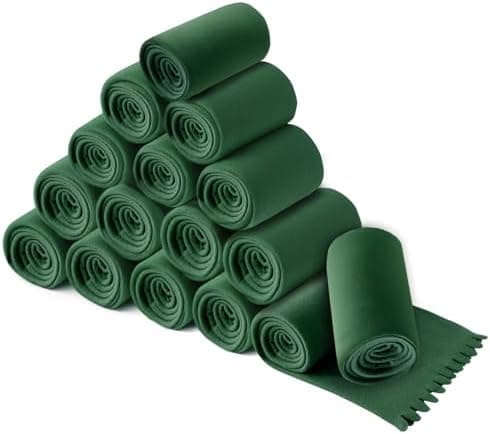 Wometo 3er Set Wave Fleecedecken 120x160 cm - Oeko-TEX ca. 300g weiche Fleece Decke Anti-Pilling grün