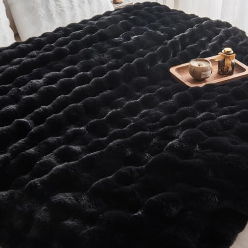 EMME Flauschige Wohndecke für Couch Kaninchen Plüsch Fleecedeckemercialwohndecke-sofa-decke-bubble-decke-wohndecke-flaus