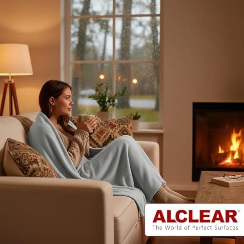 ALCLEAR Schokobraun Fleecedecken 130x160 cm, über 200 g/m2, SOFAGEDECKE DECKE Wohndecke Picknickdecke OEKO-TEX