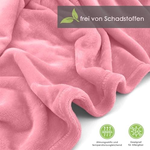 Heimtexland Kuscheldecke flauschig Oekotex warm Super Soft Decke 130x170 cm Bordeaux weinrot
