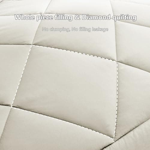 WAVVE Decke 200x220 Bettdecke, Super Weiche Zudecke Schlafdecke, Atmungsaktive Steppdecke 300gsm Mikrofaser Weiß OEKO-TE