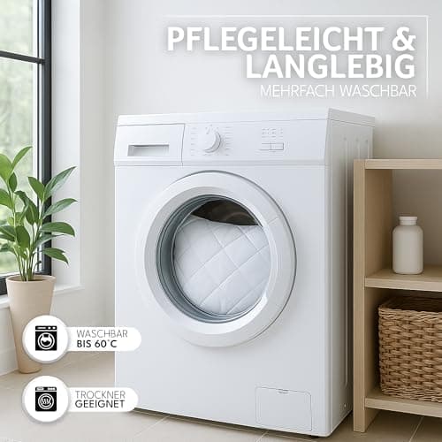 Polyester Kopfkissen (40x40 cm groß) - Weiß - Zierkissen für Couch und Sofa - Waschbar bis 60° - Ökotex - 2er Set Kissen