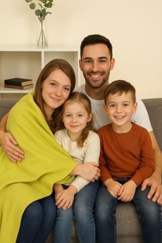 Betz Fleecedecke – weiche Wohndecke & Kuscheldecke – fürs Sofa & Bett – flauschig, leicht, wärmend & pflegeleicht – lila