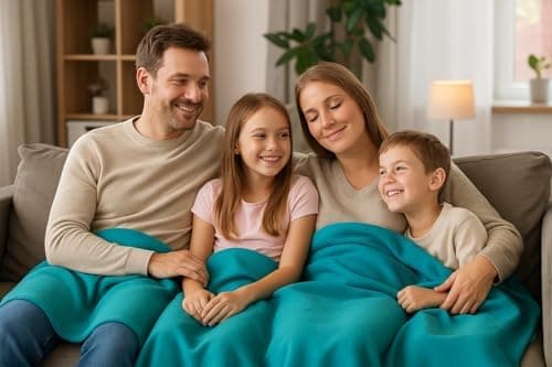 Betz Fleecedecke – weiche Wohndecke & Kuscheldecke – fürs Sofa & Bett – flauschig, leicht, wärmend & pflegeleicht – lila