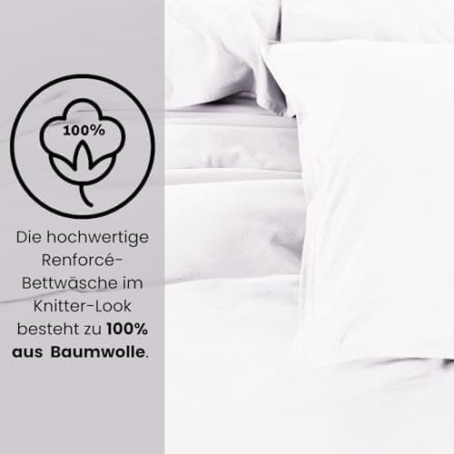 Wometo Bettwäsche Renforce Stone-Washed - Curry Gelb 100% Baumwolle OEKO-TEX Weich Modern Used-Look Leinen-Optik OEKO-TE