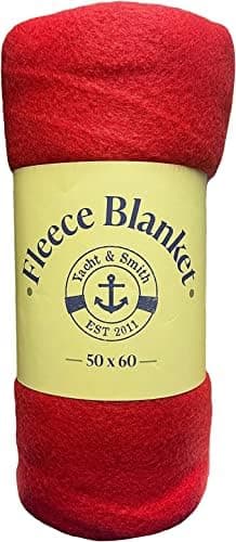 Yacht & Smith Weiche Fleecedecken, gemütlich, warm, dunkle Decke für Universität, Sport, urlaubsreise