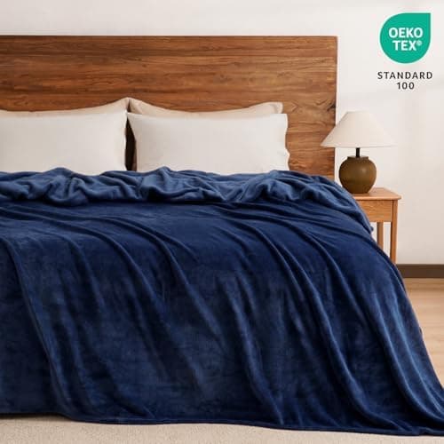 Oeko-Tex Weich Warm Kuscheldecke PHF Flauschig Fleecedecke 130x150cm - Beige, Couch, Sofa & Bett Überwurf