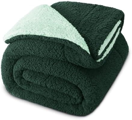 Exclusivo Mezcla Decke, Warme Kuscheldecke für Bett und Sofa, Tiefviolett/Lila 130x150 cm