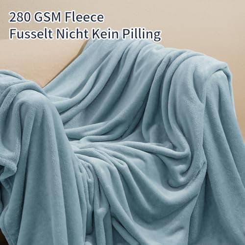 Oeko-Tex Weich Warm Kuscheldecke PHF Flauschig Fleecedecke 130x150cm - Beige, Couch, Sofa & Bett Überwurf