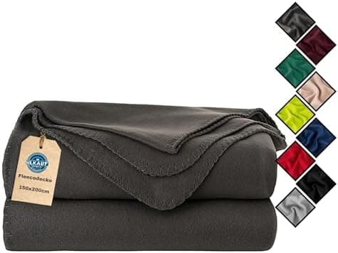 HLKauf Fleecedecke kuschelig, atmungsaktiv und knitterarm 150x200 cm - perfekt für die ganze Familie im Winter-HLKauf-Bl