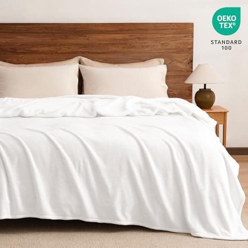 Oeko-Tex Weich Warm Kuscheldecke PHF Flauschig Fleecedecke 130x150cm - Beige, Couch, Sofa & Bett Überwurf