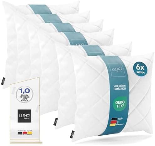 LILENO HOME 95°C waschbares Kissenfüllungsset - ideal für Allergiker - Polyester Innenkissen 40 x 40 cm als Couchkissen,