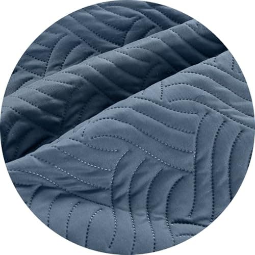 Wometo OekoTex Tagesdecke 220x240 cm gesteppt Wattiert Wende-Design XXL Bettüberwurf