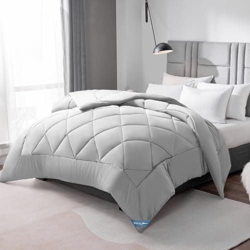 WAVVE Decke 200x220 Bettdecke, Super Weiche Zudecke Schlafdecke, Atmungsaktive Steppdecke 300gsm Mikrofaser Weiß OEKO-TE