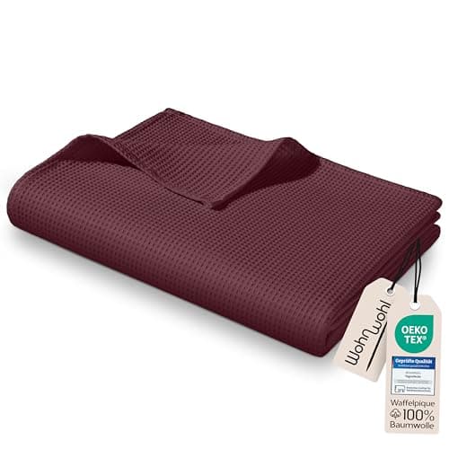 Tagesdecke Grau 100% Baumwolle Pflegeleicht Sommerdecke