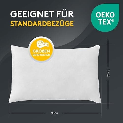 LILENO HOME 40x40 cm waschbares Kissenfüllmaterial - ideal für Allergiker und Couchkissen, Sofa Kissen, Cocktailkissen u