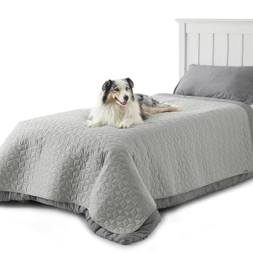 BEDSURE wasserdichte Hundedecke - 76x178 cm rutschfeste Schutzmatte für Couch, waschbar und kratzfest, Grau OEKO-TEX STA