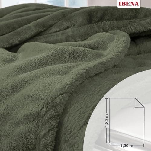 Ibena Kuscheldecke Olbia - flauschig, warm & waschbar, ideal für Kinder im Rose Farbton OEKO-TEX STANDARD 100  
Ibena Ku