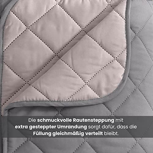 Wometo Microfaser Sommer Steppbett OekoTex - grün und hellgrün Kochfest -ideal für Camping und heiße Tage - 200x200 - oh