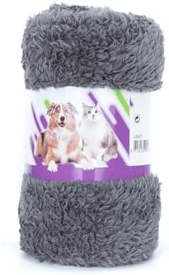 Nobleza Weiche Fleecedecke für Hund und Katze, Waschbar, Warm und Komfortabel - Grau 100x80cm  
Nobleza Waschbare Hunded