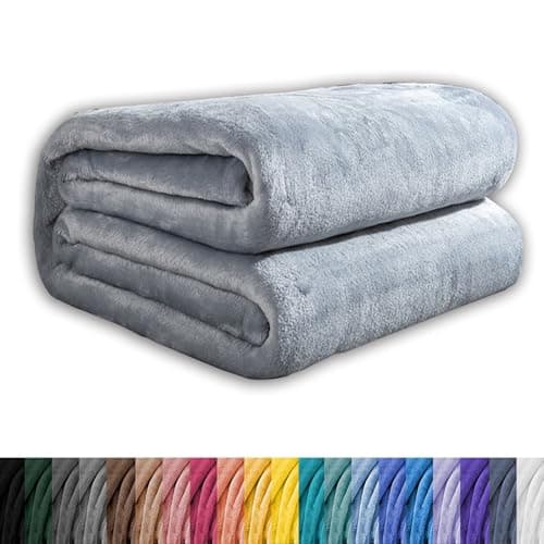 Kuscheldecke Flauschig Fleecedecke für Tiefen Schlaf und Bessere Erholung, Schwarz 130 x 160 cm