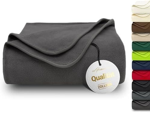 ZOLLNER Kuscheldecke in 130x170 cm - kuschelige und langlebige Fleecedecke - antistatisch und Oeko Tex® Zertifiziert