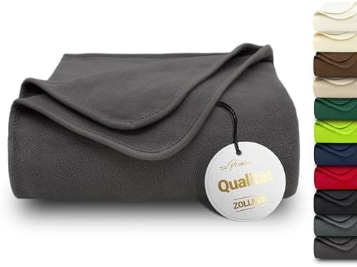 ZOLLNER Kuscheldecke in 130x170 cm - kuschelige und langlebige Fleecedecke - antistatisch und Oeko Tex® Zertifiziert