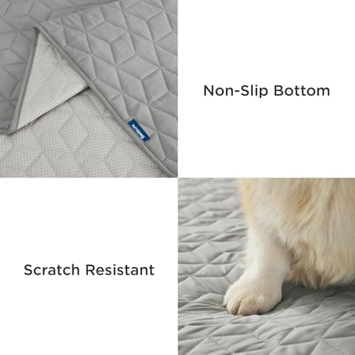 BEDSURE wasserdichte Hundedecke - 76x178 cm rutschfeste Schutzmatte für Couch, waschbar und kratzfest, Grau OEKO-TEX STA
