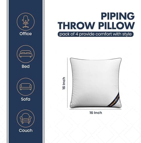 Utopia Bedding 2er Set Kissen 40x40 cm, Weiß - Deko und Ergonomie für Bett und Sofa (OEKO-TEX STANDARD 100)  
Utopia Bed