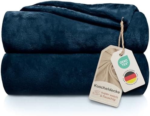 Gräfenstayn® Kuscheldecke flauschig & super weich - hochwertige Fleecedecke als Wohndecke & Tagesdecke - Overlap-Decke f