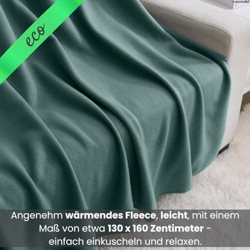 Wometo 10er Vorteilspack Fleecedecke grau Anti-Pilling Kettelrand