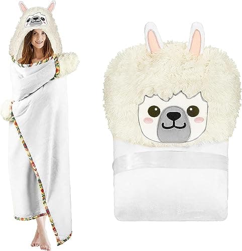 Rosa Sherpa Fleece Ärmeldecke für Frauen als Geschenk(te) warm und weich 152x125cm