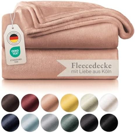 Blumtal wohndecke Anthrazit - flauschig - Oeko-TEX zertifiziert - 130x150 cm - Couch & Wohnzimmernutzung - Fliesdecke -