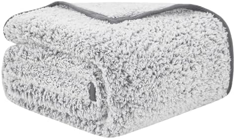 EMME Flauschige Sherpa Kuscheldecke Oeko-Tex 150x200 cm, perfekt für Winterspazieren und Relaxen - doppelseitig weich, l