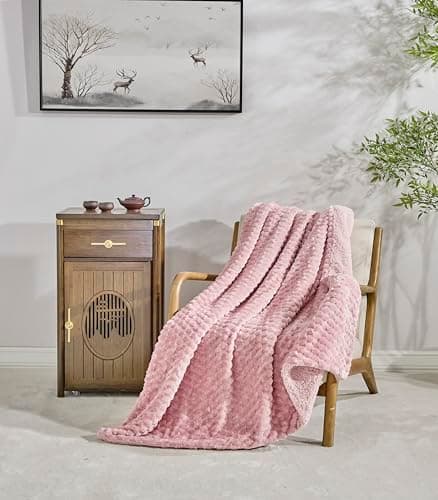 Miracle Home Wendbare Fleecedecke aus Mikrofaser, weich, warm und maschinenwaschbar, für den ganze Haushalt, 130 x 160 c