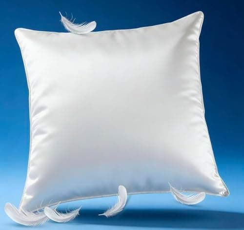 DEITAS flauschige Daunenkissen 40x80 für Allergiker und Kinder - weich & atmungsaktiv, 100% Baumwollbezug, Weiss