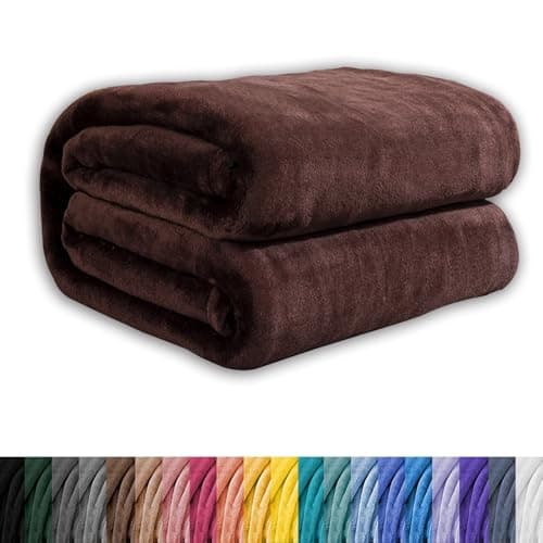 Kuscheldecke Flauschig Fleecedecke für Tiefen Schlaf und Bessere Erholung, Schwarz 130 x 160 cm