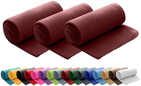 Wometo 3er Set Polar Fleecedecke OEKO-TEX STANDARD 100 Anti-Pilling Kettelrand beige Sand