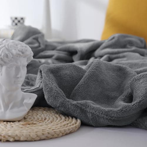 CozyLux Kuscheldecke Flauschig für 4 Jahreszeiten - Weich/Warm/Leicht - Sofa/Bett/Couch 150x200cm Grau