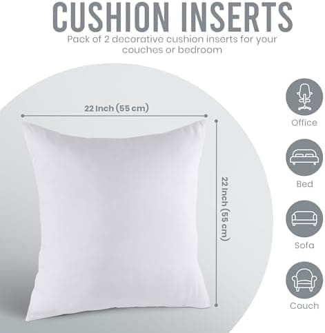 Utopia Bedding 2er Set Weiß - Innenkissen Füllkissen OEKO-TEX STANDARD 100