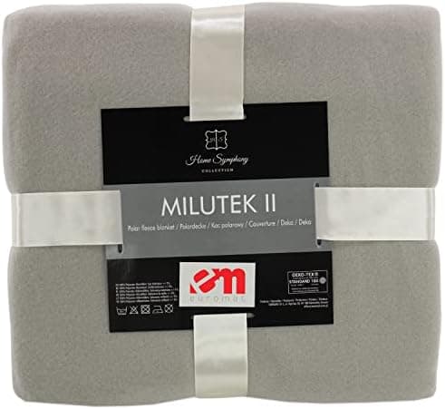 Euromat Polar Fleecedecke: Kuschelig und warm für den Winter (Hellgrau, 130x170 cm)  
Euromat Polar Fleecedecke: Comfort