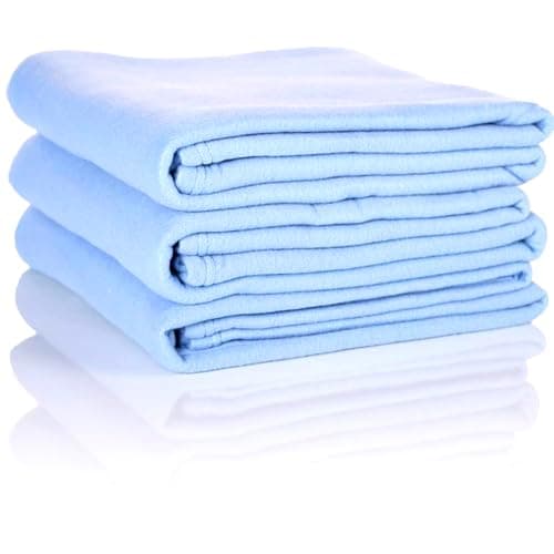 Oeko Tex Fleecedecken 3er Set - jeansblau, 130x160 cm, 200 g/m2 - Sofa- und Couchdecke - Picknick- und Kuscheldecke - OE