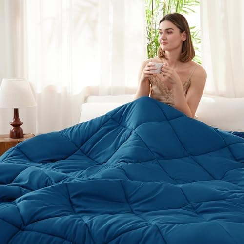 WAVVE Decke 200x220 Bettdecke, Super Weiche Zudecke Schlafdecke, Atmungsaktive Steppdecke 300gsm Mikrofaser Weiß OEKO-TE
