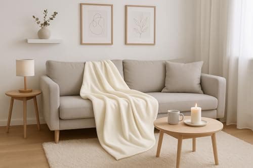 Betz Fleecedecke – weiche Wohndecke & Kuscheldecke – fürs Sofa & Bett – flauschig, leicht, wärmend & pflegeleicht – lila