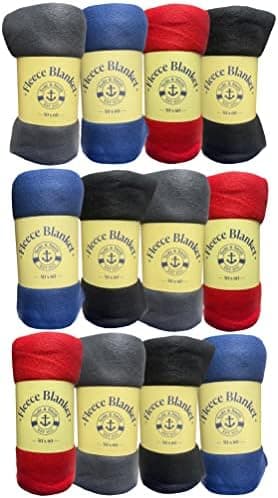 YACHT & SMITH Weiche Fleecedecken 50 x 60, warm, komfortabel, elegant für Sofa und Outdoor