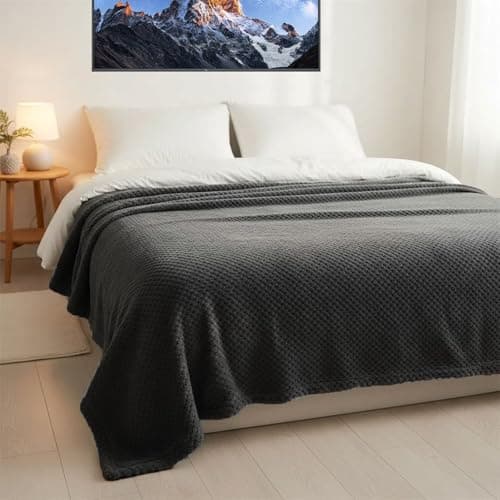 Flauschig Fleecedecke Kuscheldecke für Wohnraum und Schlafzimmer, 130 x 160 cm, Beständig und Langlebige Geschenke, Dun